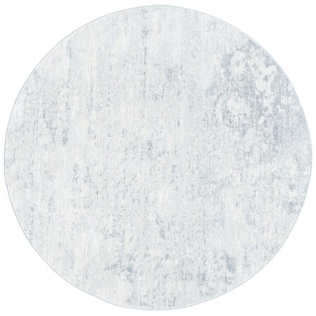 Safavieh 8 x 8 ft. Brentwood Power Loomed Round Area Rug; Ivory & Grey BNT822A-8R